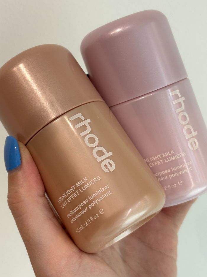 Shades 01 and 02 of the Rhode Highlight Milk