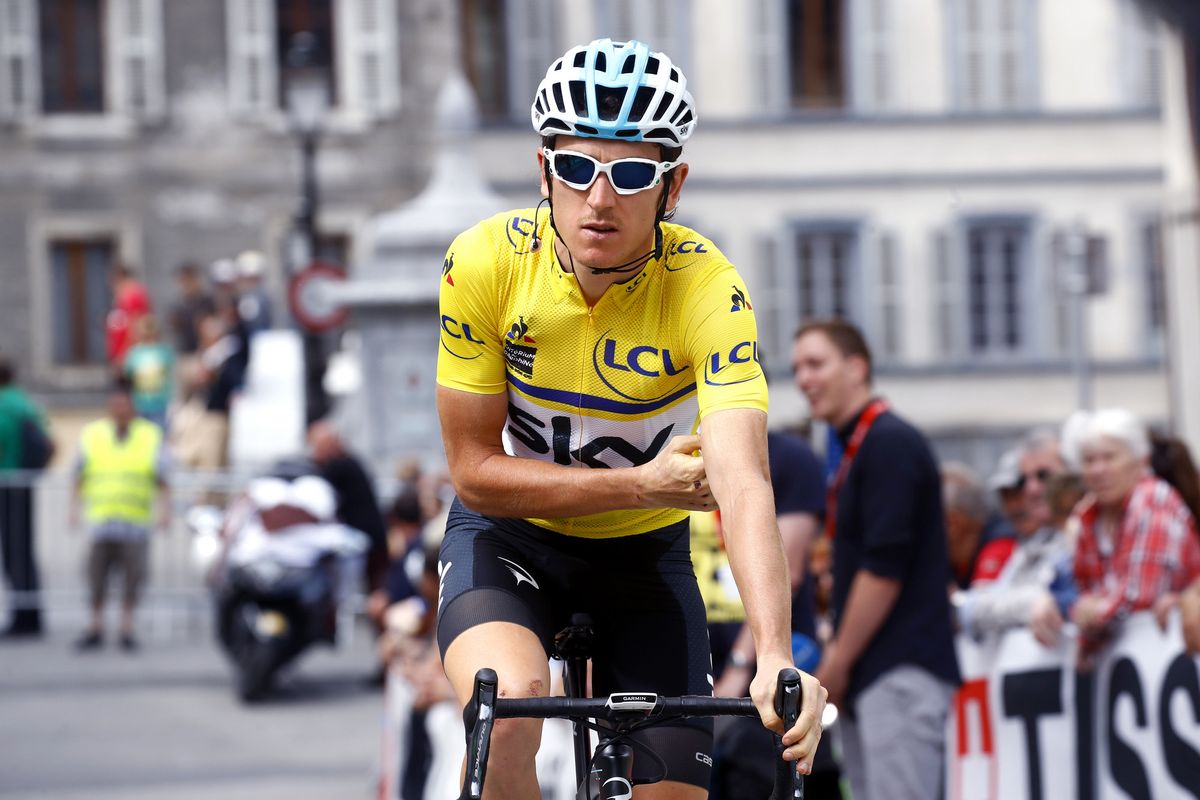 Geraint Thomas (Team Sky) overall winner of the Criterium du Dauphine