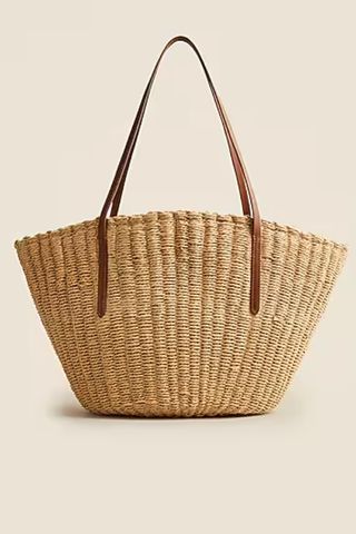 Como Woven Straw Tote