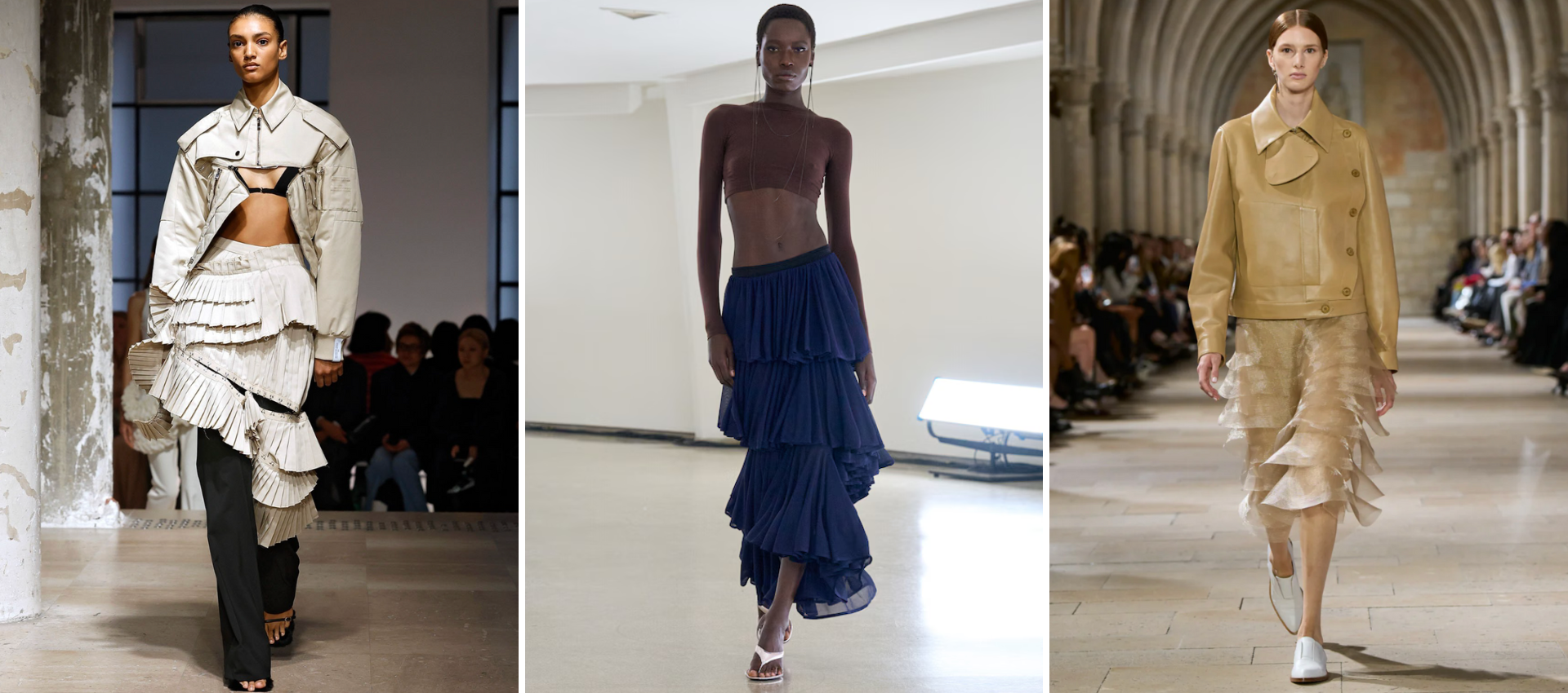 ra ra skirt return spring/summer 25 runways - Rokh, Alaïa, Akris