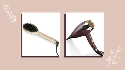 A collage of ghd products currently in the ghd black friday deals, the helios, glide