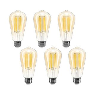 6 warm LED bulbs