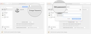 clic change password, then enter your old password