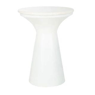 SAFAVIEH Mila Pedestal End Table - White / White - 16" x 16" x 22"