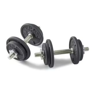 Adjustable dumbbell: Domyos Weight training 20kg threaded weights