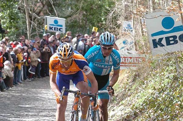 Flecha and Zabel on the Muur