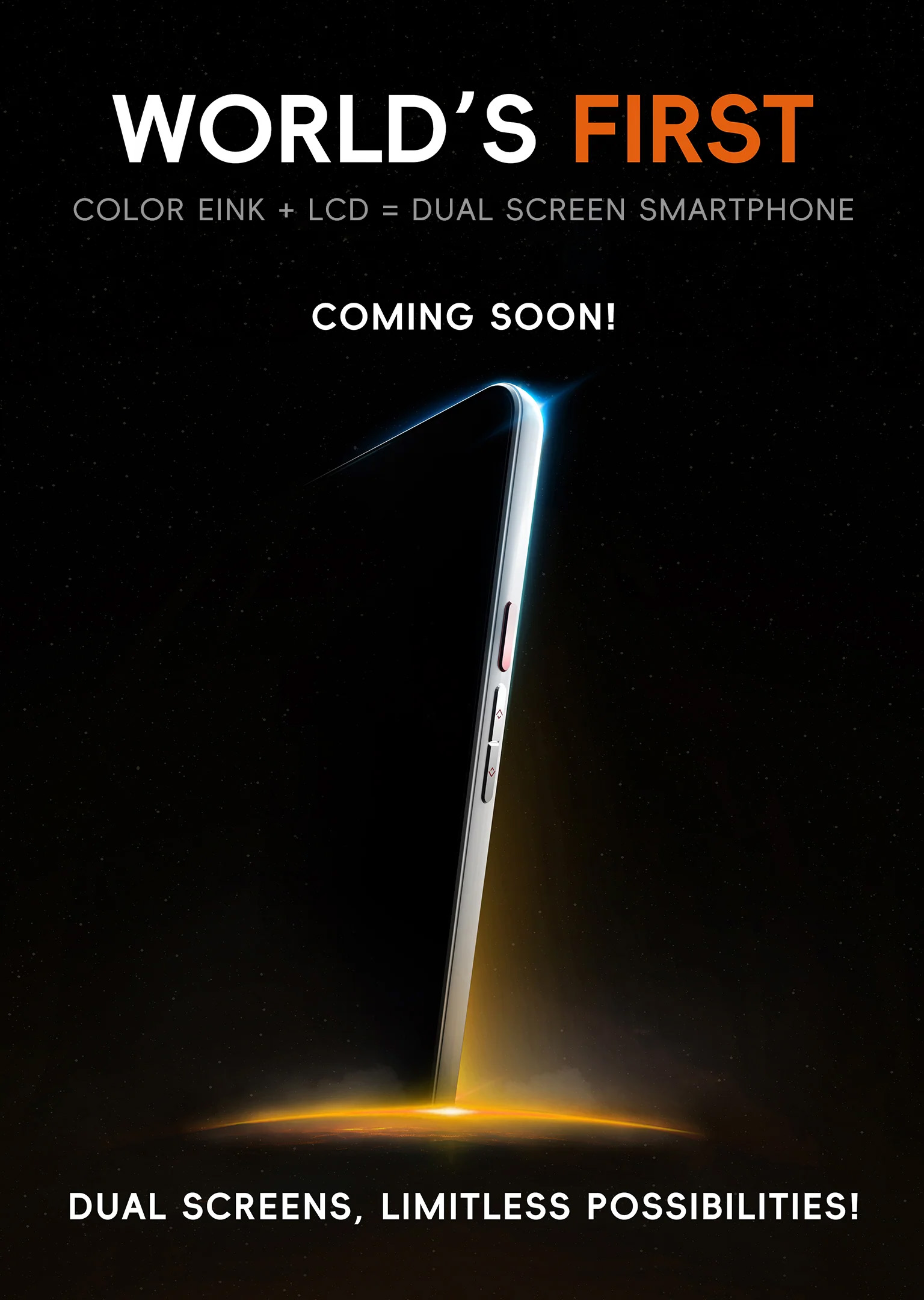 A teaser for the dualscreen Bigme HiBreak Dual smartphone