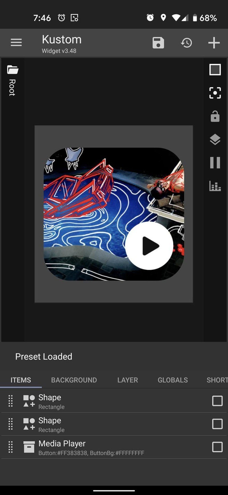 Loading a KWGT Preset From Downloads