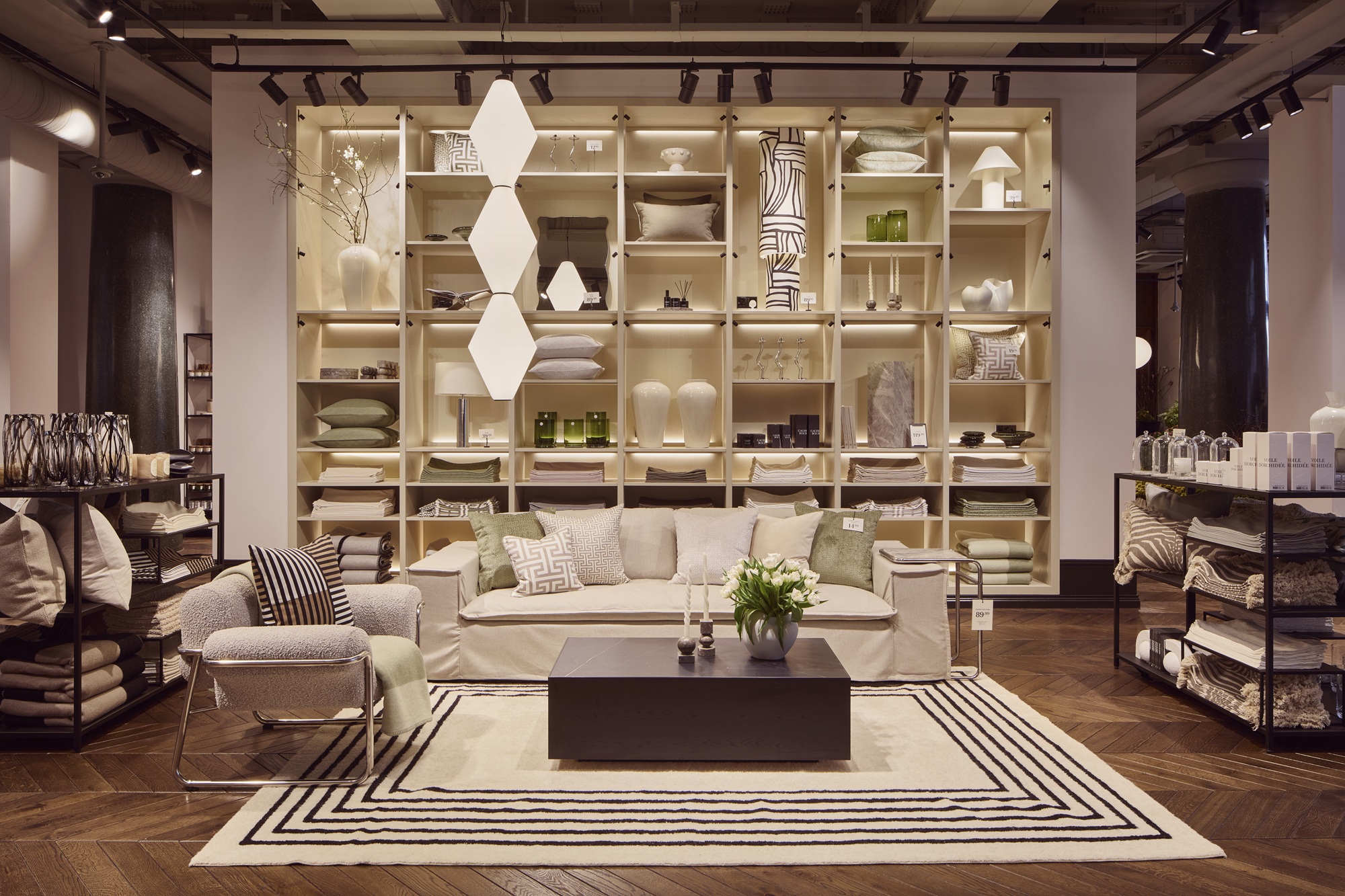 inside of h&m home on regents street