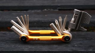 Crankbrothers m17 multi-tool with all the tools unfolded