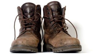 Pair of brown work boots
