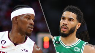 (L, R) Jimmy Butler and Jayson Tatum will feature in the Heat vs. Celtics live stream