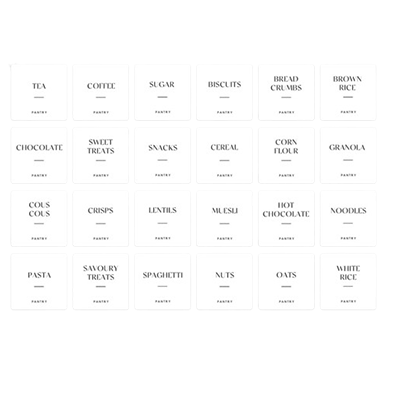 Pantry label stickers