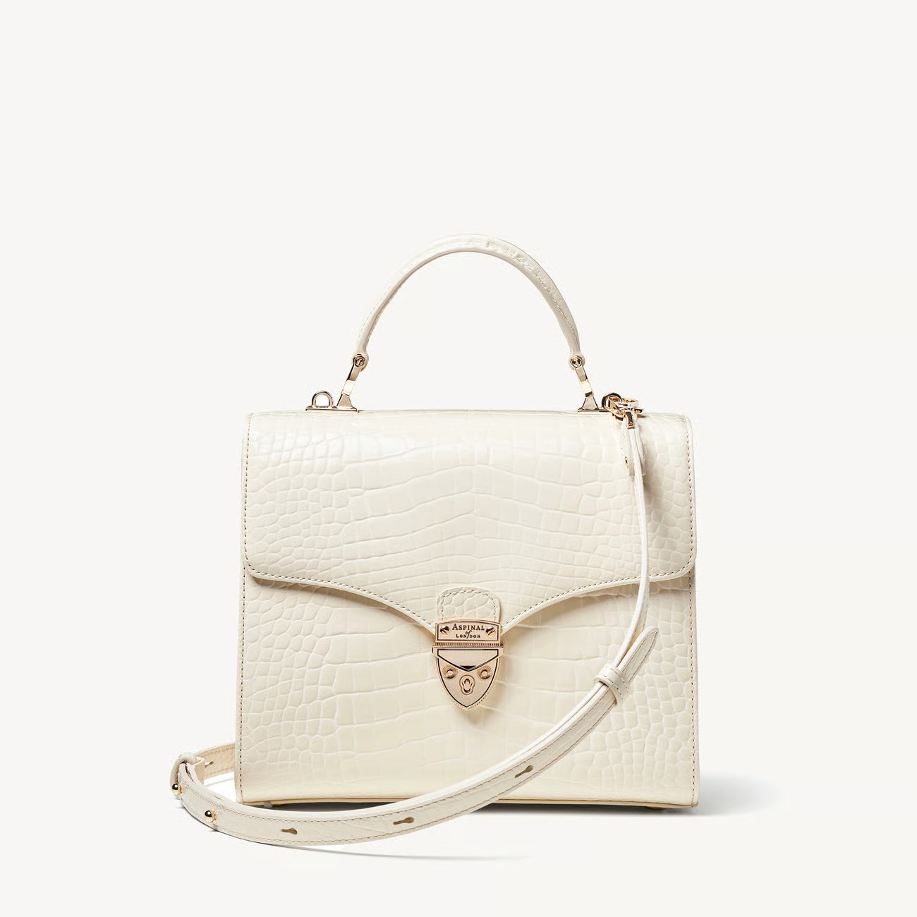 Aspinal of London, Ivory Patent Croc