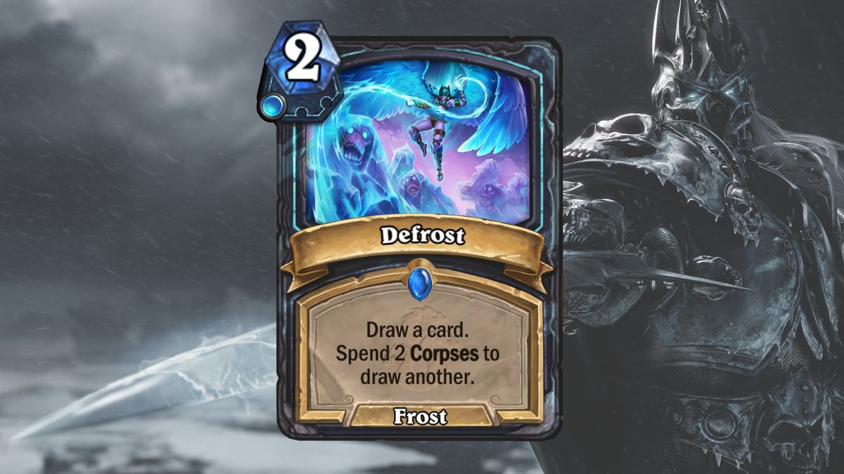Cards and art from Hearthstone's March of the Lich King expansion.