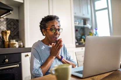 Senior woman using a laptop