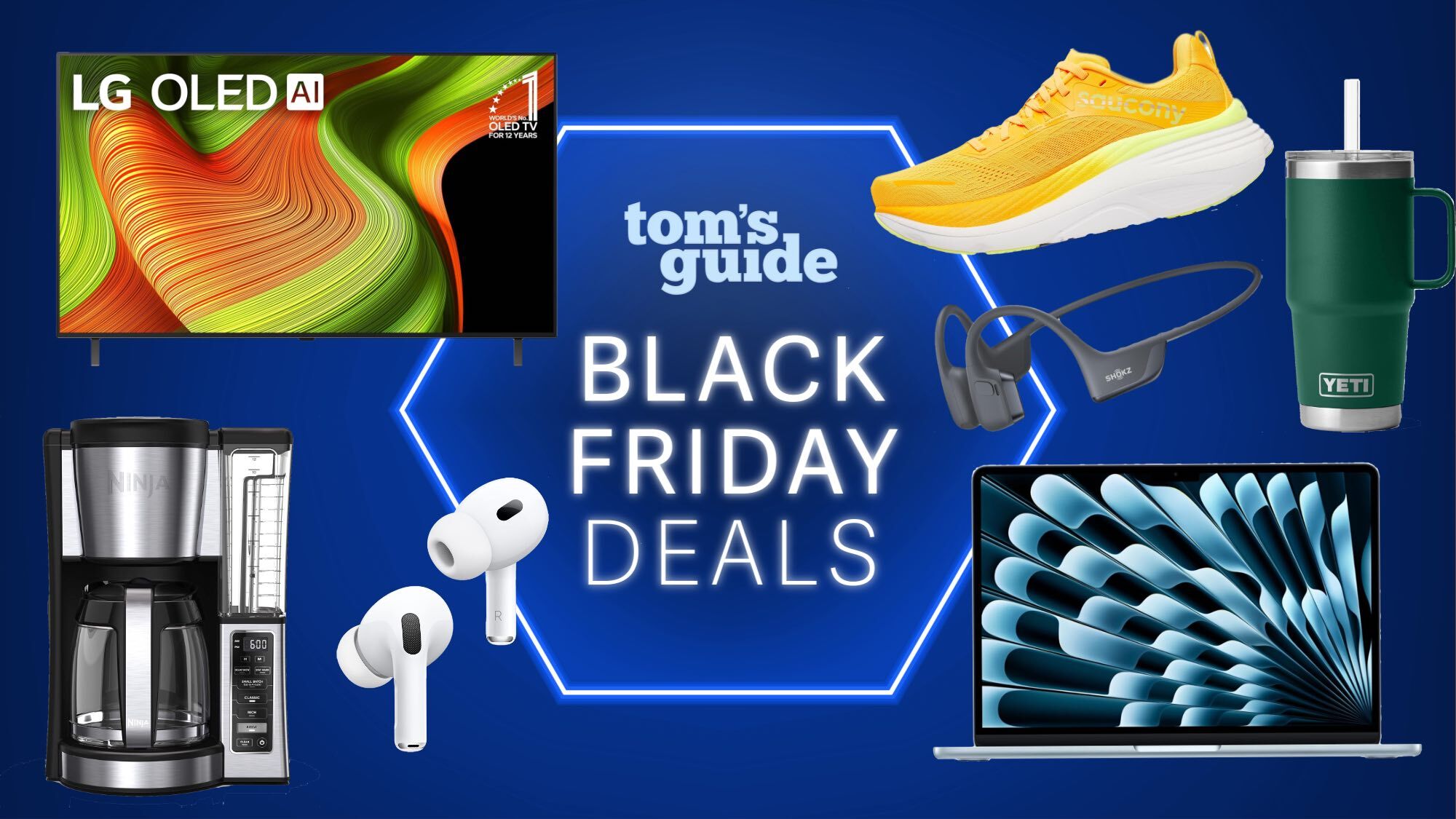 Collage of items on sale for Black Friday