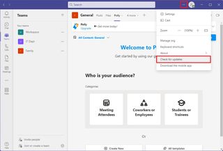 Update Microsoft Teams to fix problems