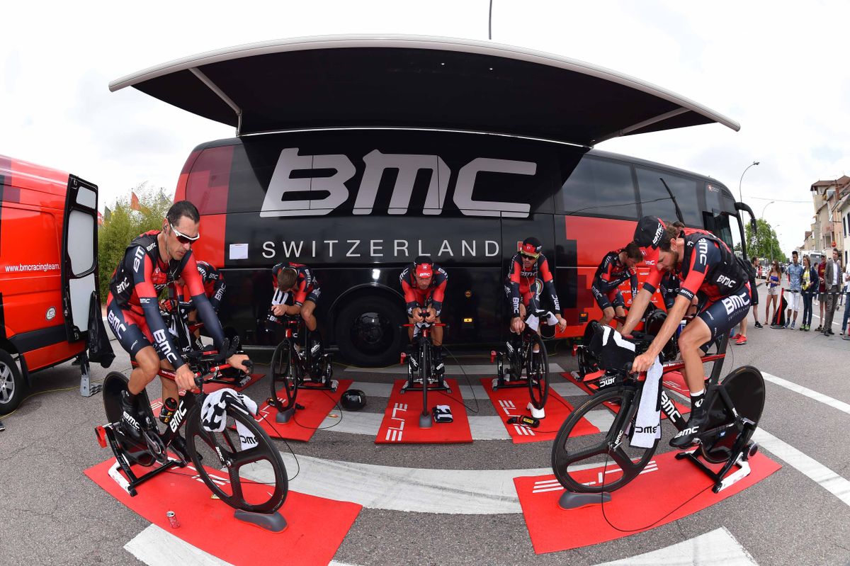 BMC warm down after their stage win