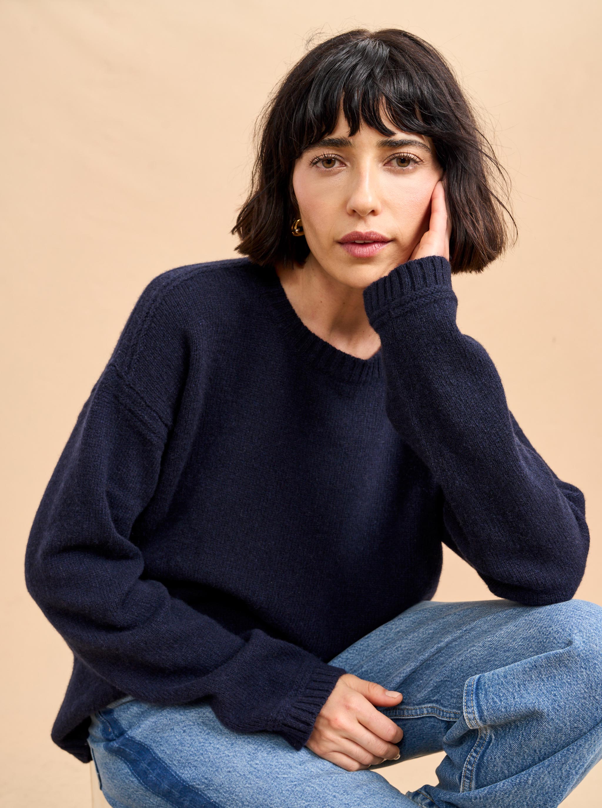 Val Sweater Xxs in Striped Navy