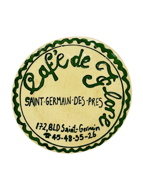L&Clay Ceramics Cafe De Flore Coaster