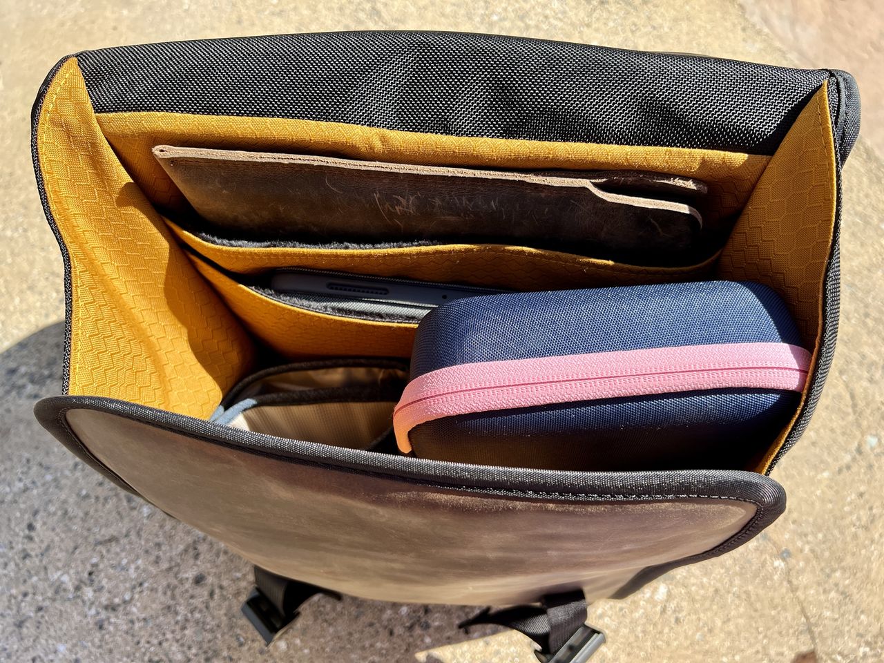 Waterfield Designs Tuck Backpack Open Full