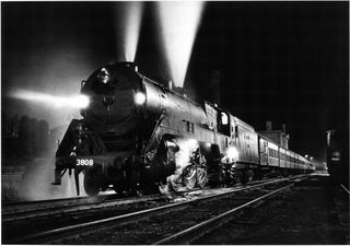 Black-and-white images from the days of steam locomotives