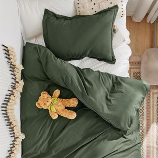 Bedsure Olive Green Duvet Cover Twin Size