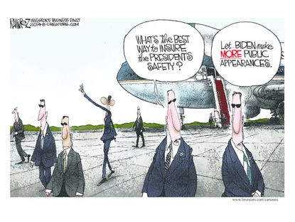 Obama cartoon Secret Service Biden