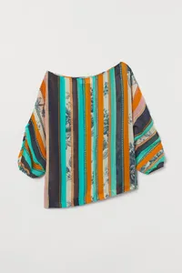 Wide-cut chiffon blouse, $39.99 | H&amp;M x Sabyasachi