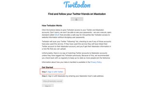Authorize Twitter for Twitodon
