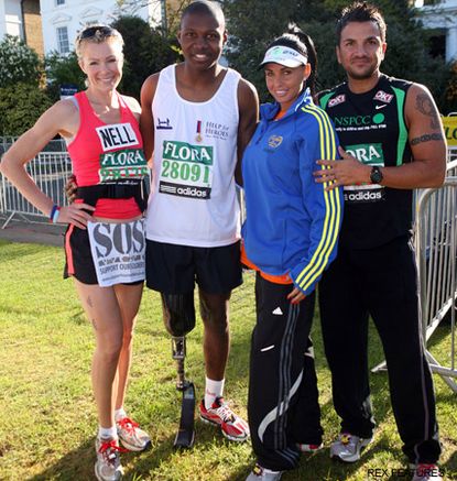 Nell Mc Andrew, Kate Price and Peter Andre, London Marathon 2009, celebrity gossip, marie claire