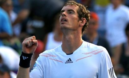 Britain's Andy Murray celebrates match point after beating Alex Bogomolov Jr. of Russia at the U.S. Open on Aug. 27.