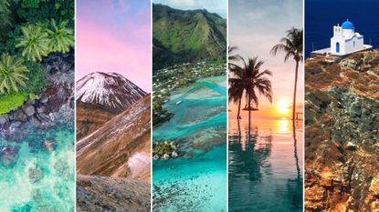 Magical Island montage depicting where celebs and royals like to go on holiday