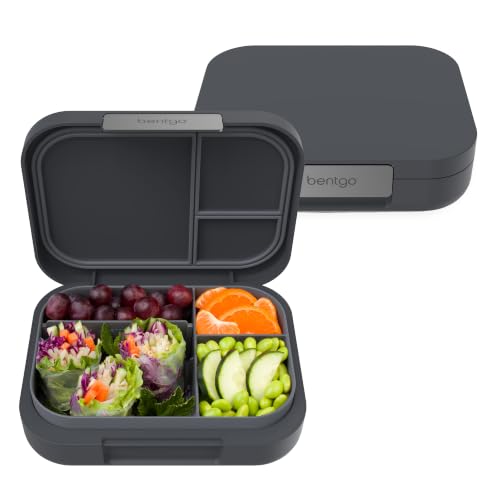 Bentgo Modern Adult Bento Lunch Box With 3-4 Compartments | Leak-Resistant, 5.5-Cup Capacity, Adjustable Divider, Microwave &amp;amp; Dishwasher-Safe Tray (dark Gray)