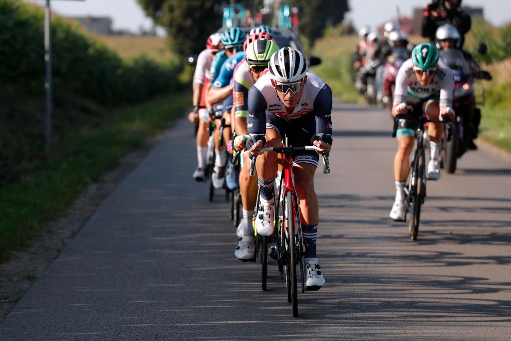 PRZEMYSL POLAND AUGUST 10 Ryan Mullen of Ireland and Team Trek Segafredo leads The Breakaway during the 78th Tour de Pologne 2021 Stage 2 a 201km stage from Zamo to Przemyl 341m TourdePologne TDP2021 UCIWT on August 10 2021 in Przemysl Poland Photo by Bas CzerwinskiGetty Images