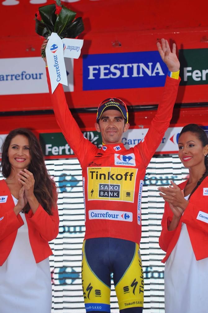 Alberto Contador (Tinkoff-Saxo) extended his lead in the Vuelta