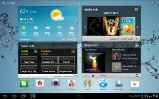 Galaxy Tab 2 10.1 Home Screen