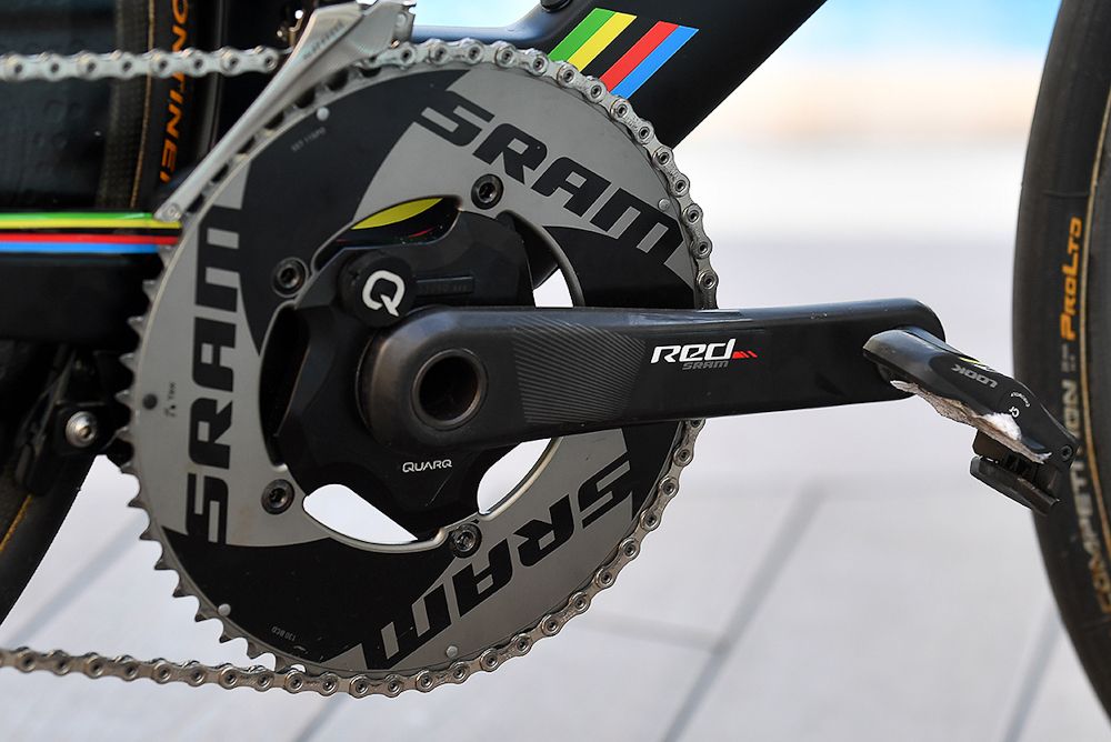 SRAM supplies the drive train on Tony Martin's Canyon Speedmax CF SLX time trial bike