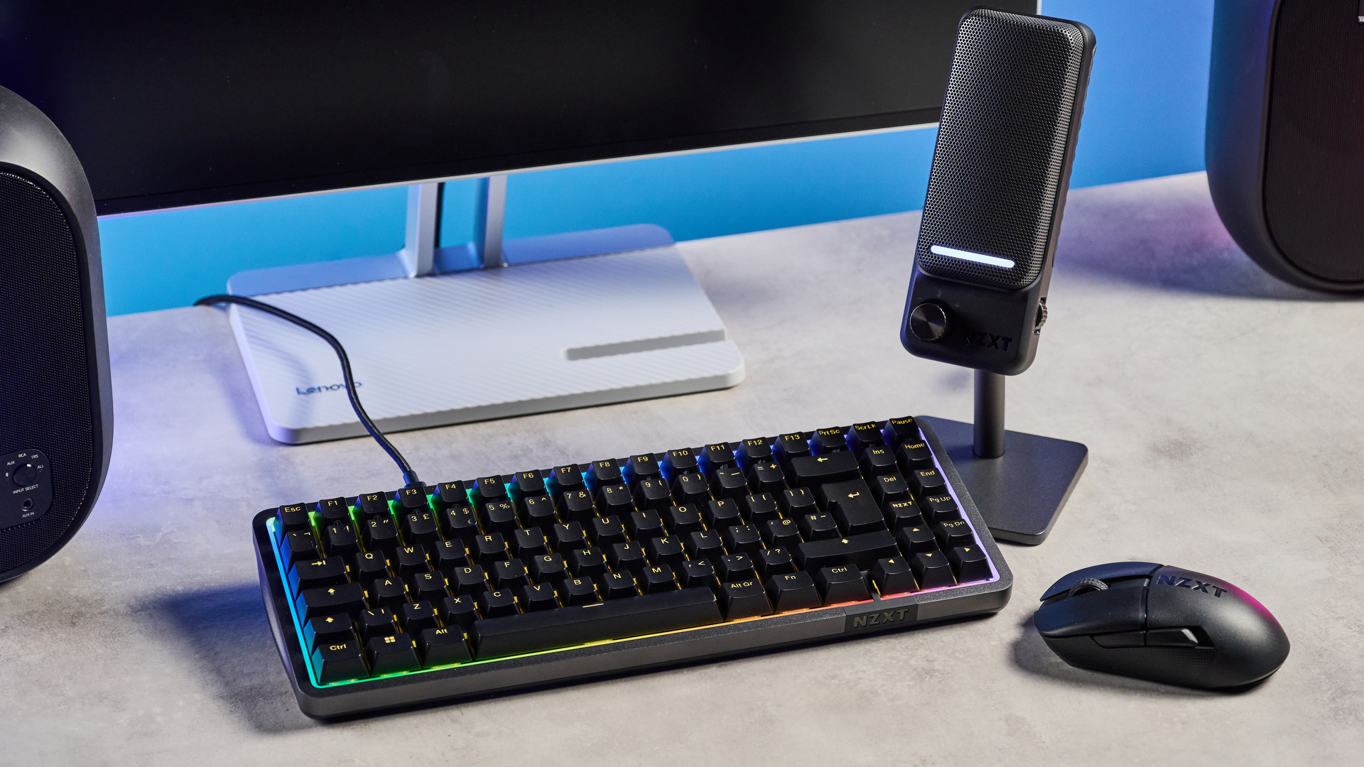 A black NZXT Function Elite MiniTKL Hall Effect keyboard