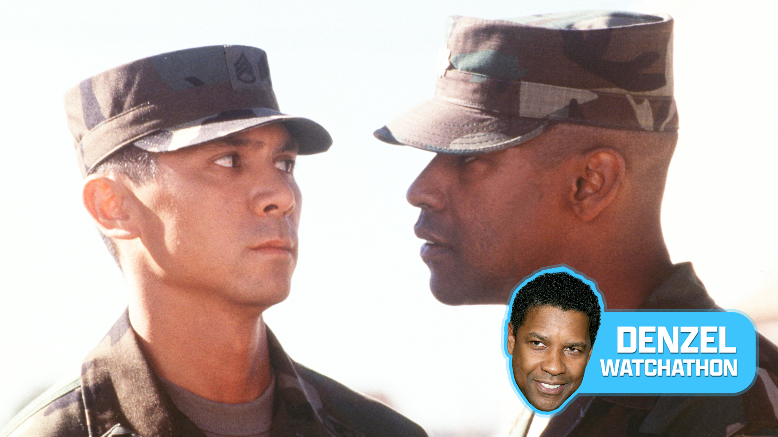 (L-R) Lou Diamond Phillips and Denzel Washington in "Courage Under Fire" (1996).