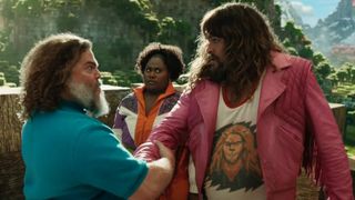 Jack Black, Danielle Brooks, and Jason Momoa in A Minecraft Movie