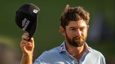 Cameron Young celebrates winning at TPC Sawgrass