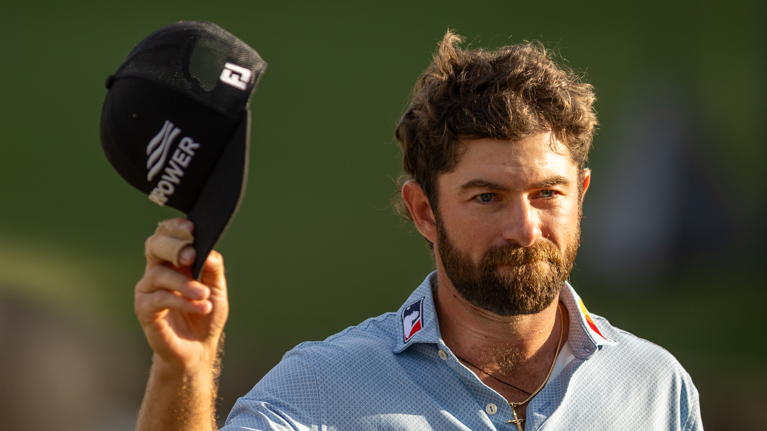 Cameron Young celebrates winning at TPC Sawgrass