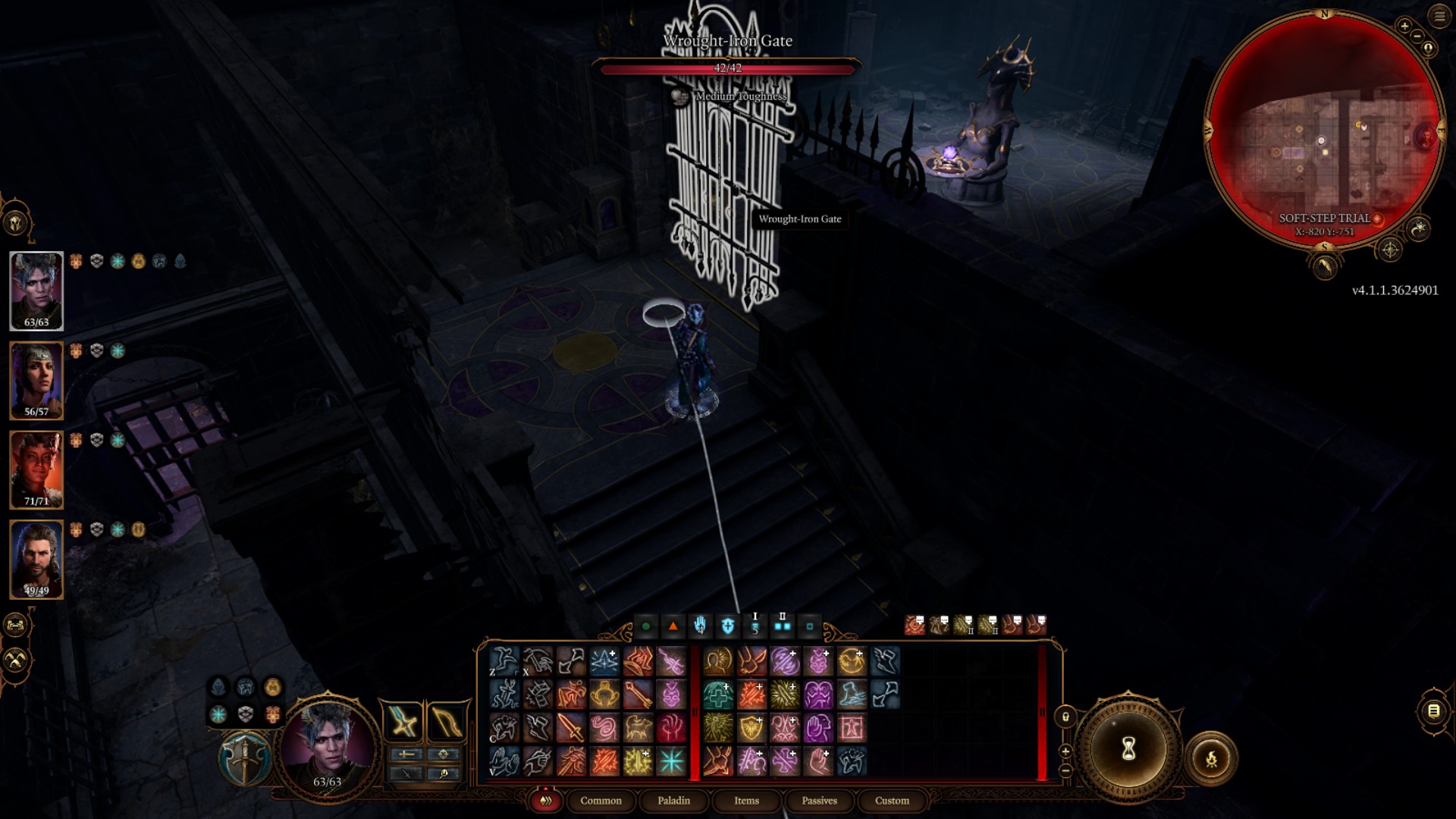 An image showing the end of the Soft-Step trial in Baldur's Gate 3.