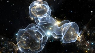Dark matter particles might interact with each other.