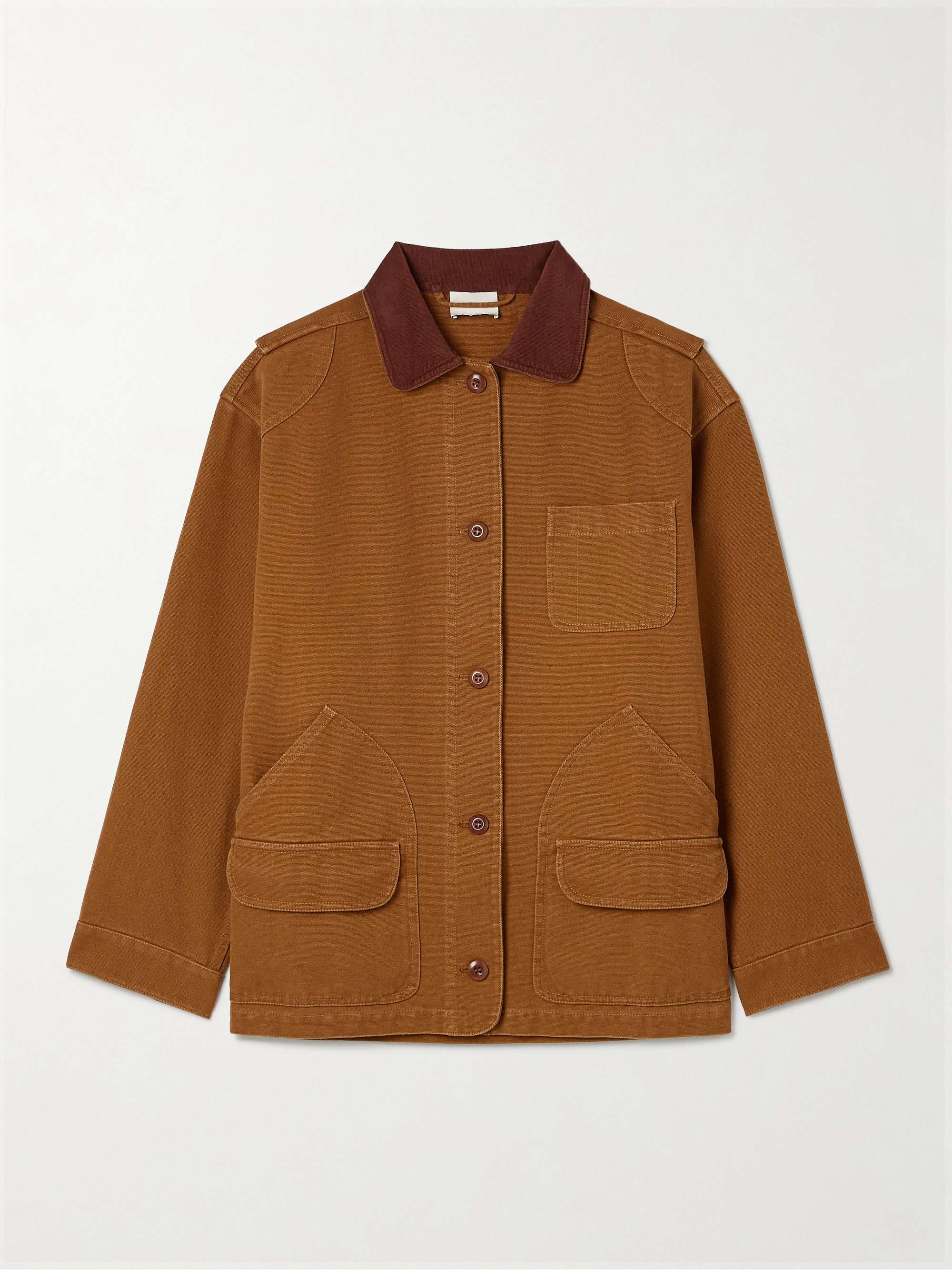 Pascual Corduroy-Trimmed Cotton-Canvas Jacket