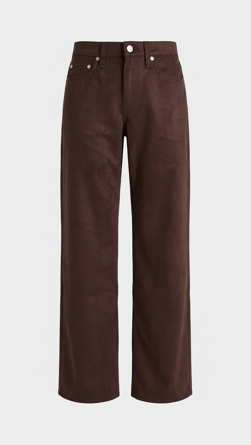 Rag &amp;amp; Bone, Faux Suede Straight Pants