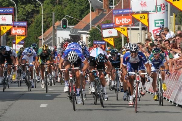 The sprint finish was a close affair