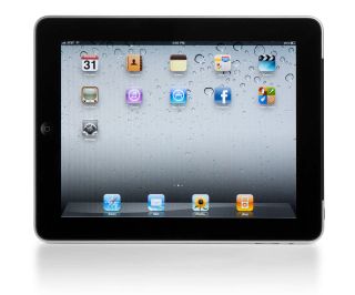 iPad with desktop icons